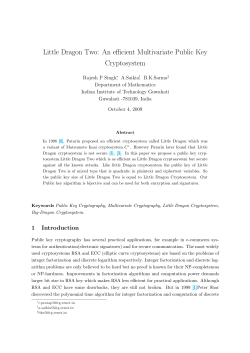 Little Dragon Two: An efficient Multivariate Public Key Cryptosystem