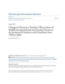 Changes in Preservice Teachers` Observations of Middle Georgia