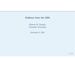 Evidence from the USA