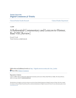A Referential Commentary and Lexicon to Homer, Iliad VIII
