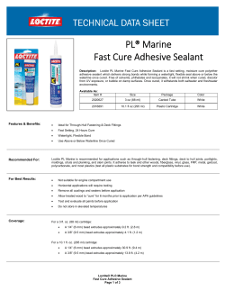 PL&reg; Marine Fast Cure Adhesive Sealant