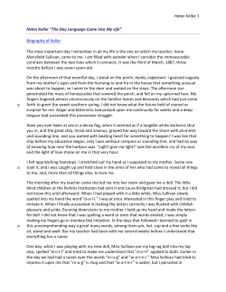 The Day Language Came into My Life