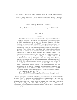 The Decline, Rebound, and Further Rise in SNAP Enrollment