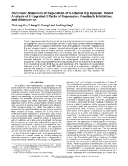 Nonlinear Dynamics of Regulation of Bacterial