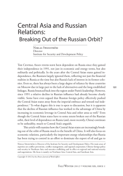 Central Asia and Russian Relations: