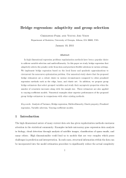 Bridge regression: adaptivity and group selection