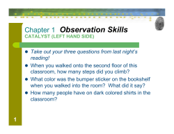 Chapter 1 Observation Skills
