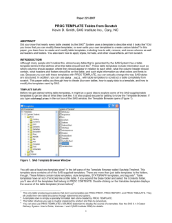 Paper221-2007 PROC TEMPLATE Tables from Scratch