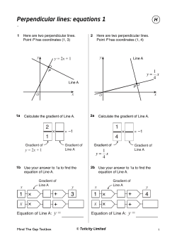 Perpendicular lines: equations 1