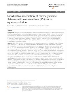 Coordinative interaction of microcrystalline chitosan with