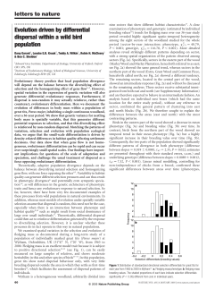 Evolution driven by differential dispersal within a wild bird population