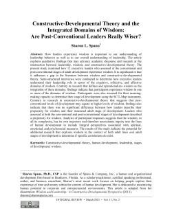 The Integrative Domains of Wisdom
