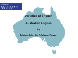 Varieties of English Australian English - uni