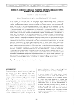 geochemical dispersion in residual and transported