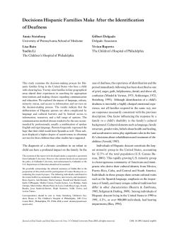 Decisions Hispanic Families Make After the