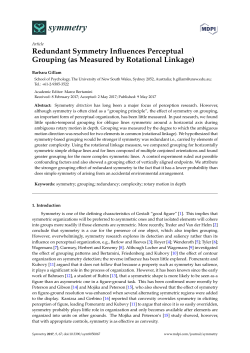 Redundant Symmetry Influences Perceptual Grouping (as Measured