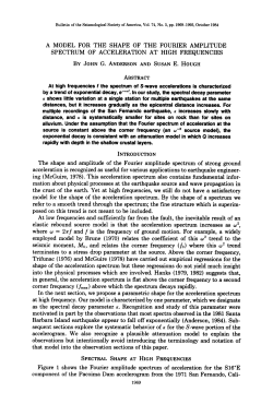 A model for the shape of the Fourier amplitude spectrum