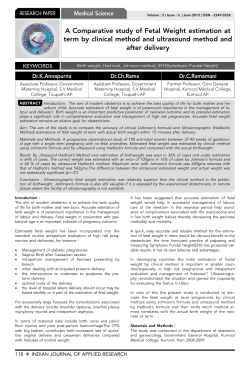 A Comparative study of Fetal Weight estimation at term by clinical