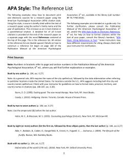 The Reference List PDF