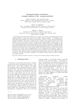 Dynamical phase coexistence: a simple solution to the &ldquo;savanna