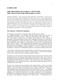 The implosion of global capitalism and the challenge for the radical left