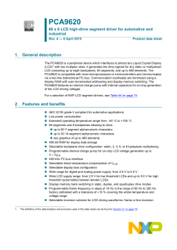 PCA9620 60 x 8 LCD high-drive segment driver for automotive and