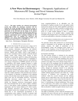 A New Wave in Electrosurgery &ndash; Therapeutic