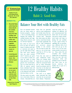 Habit 5 Good Fats - University of Tennessee Extension