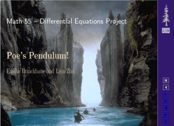 Poe`s Pendulum!