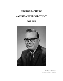 bibliography of american paleobotany for 2010