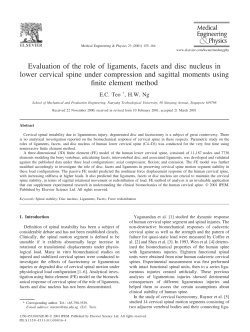 Evaluation of the role of ligaments, facets and disc nucleus in lower