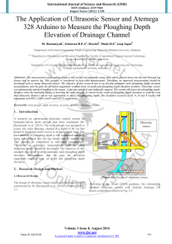 The Application of Ultrasonic Sensor and Atemega 328 Arduino to
