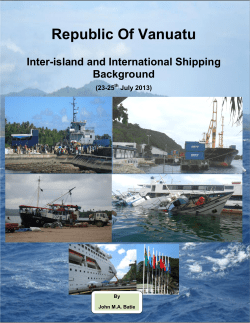 Republic of Vanuatu &ndash; Inter-island and International Shipping