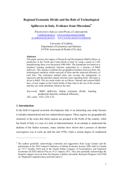 Regional Economic Divide and the Role of Technological Spillovers