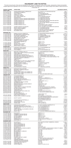Delinquent Tax List