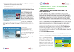 The Importance of Project Management for Contemporary