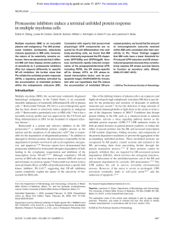 Proteasome inhibitors induce a terminal unfolded protein response