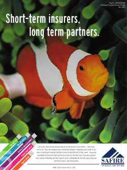 Short-term insurers, long term partners.