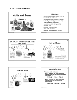 Acids and Bases