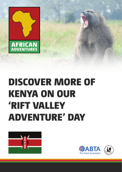 discover more of kenya on our `rift valley