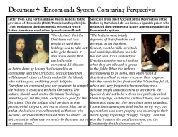 Document 1 &ndash; The Encomienda System Comparing