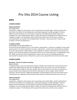 Pro Vita 2014 Course Listing