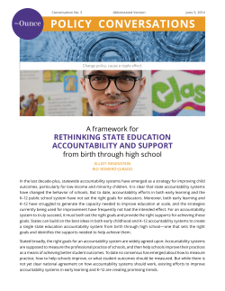 A Framework for Rethinking State Education Accountability and