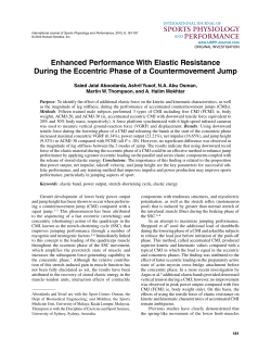Enhanced Performance With Elastic Resistance During the