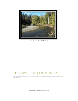 THE RIVER OF COMMUNITY - Building Learning Together