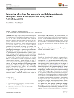 Interaction of various flow systems in small alpine catchments