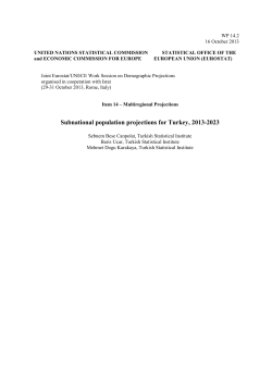 Subnational population projections for Turkey, 2013-2023
