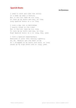 Joe Bonamassa Spanish Boots - pisnicky