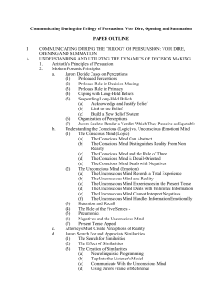 Communicating During the Trilogy of Persuasion