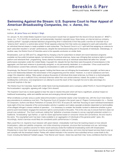 Swimming Against the Stream: U.S. Supreme Court to Hear Appeal